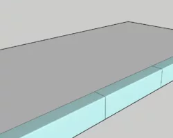 Bordure de trottoir en pierre naturelle pour voirie