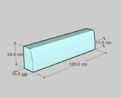 Bordure T2 en pierre naturelle pour voirie