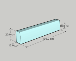 Bordure T1 en pierre naturelle pour voirie