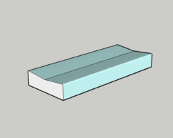 Caniveau double pente en pierre naturelle pour voirie