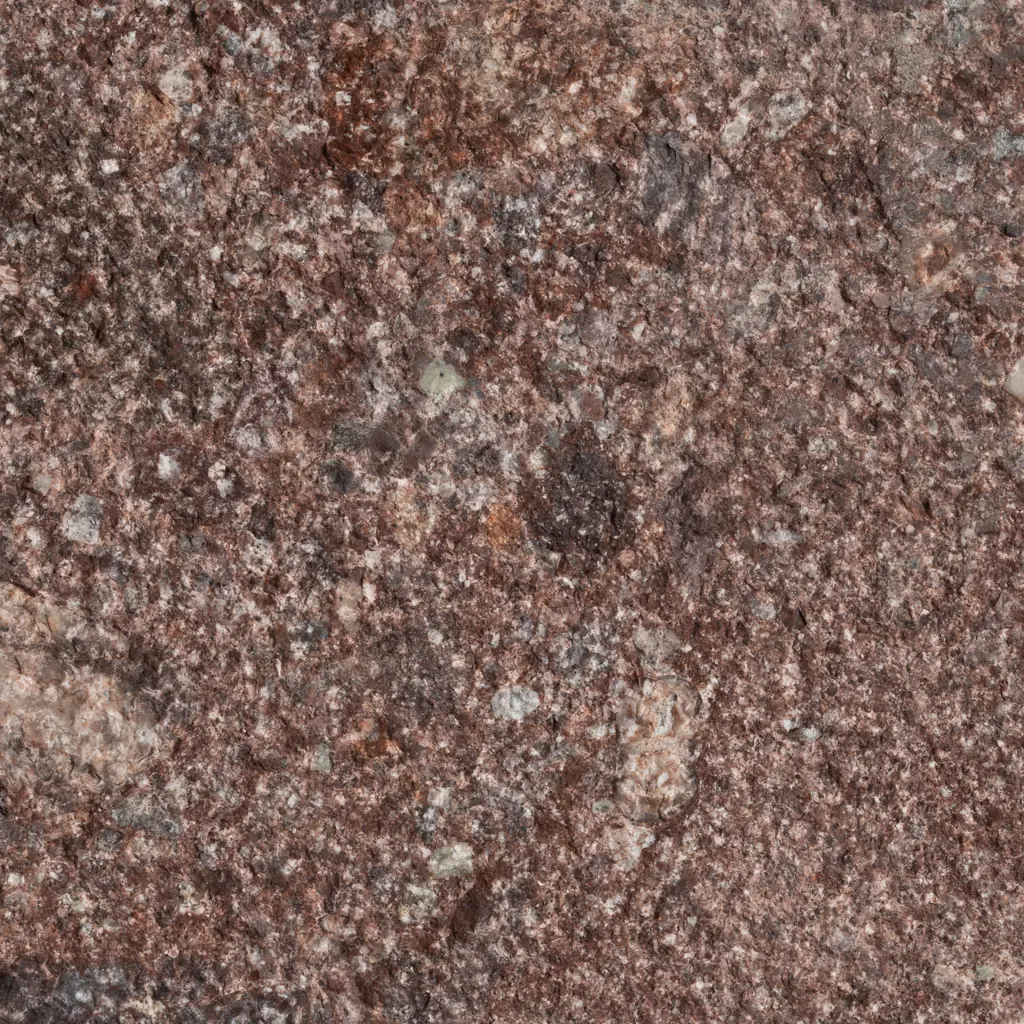 Pierre naturelle en granit violet 690 en finition bouchardée