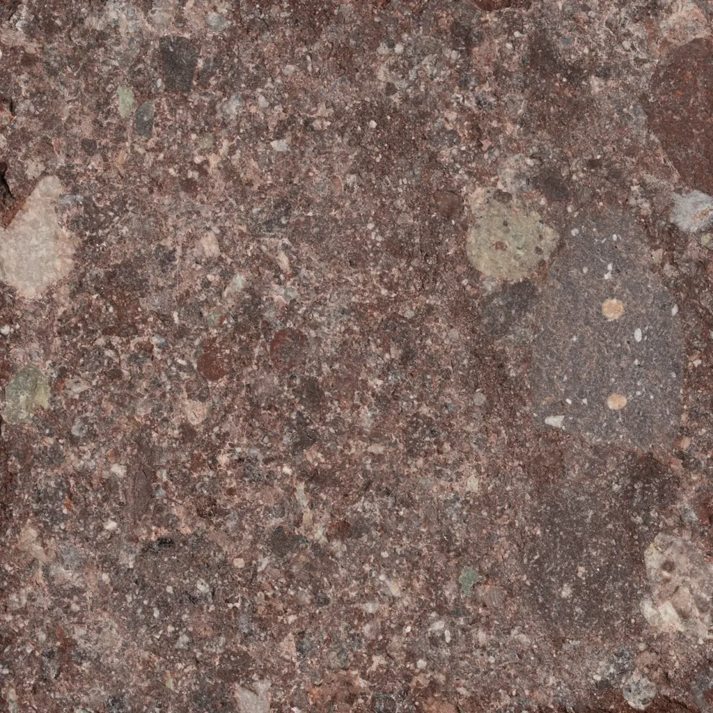 Pierre naturelle en granit violet 690 en finition flammée